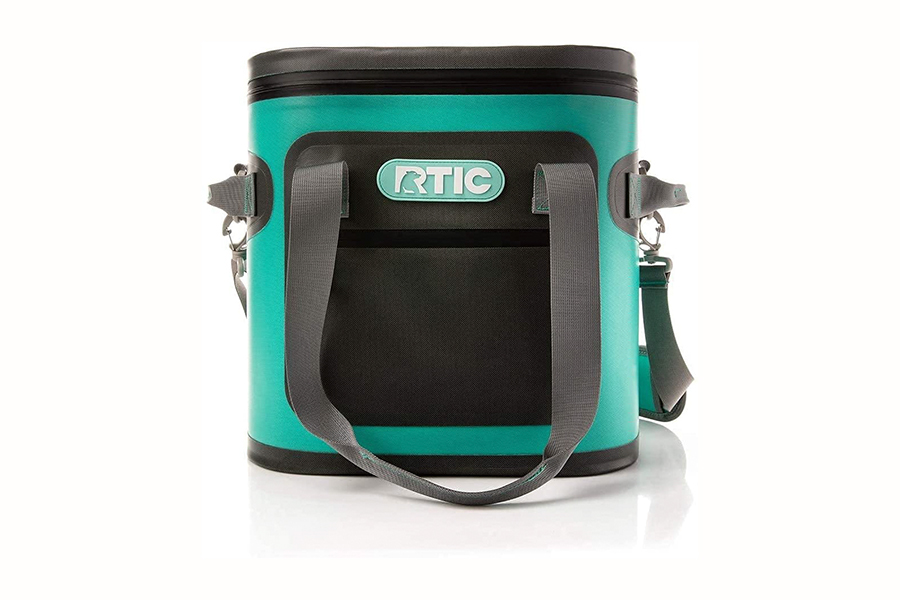 RTIC Soft Cooler 20, Blue/Grey, Insulated Bag, Leak Proof Zipper