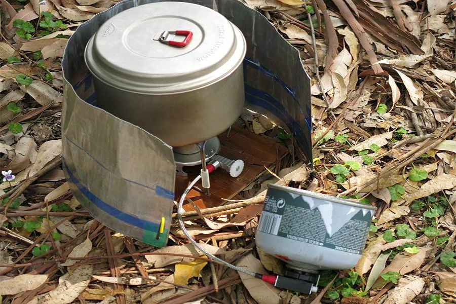 camping stoves are supported with windscreens